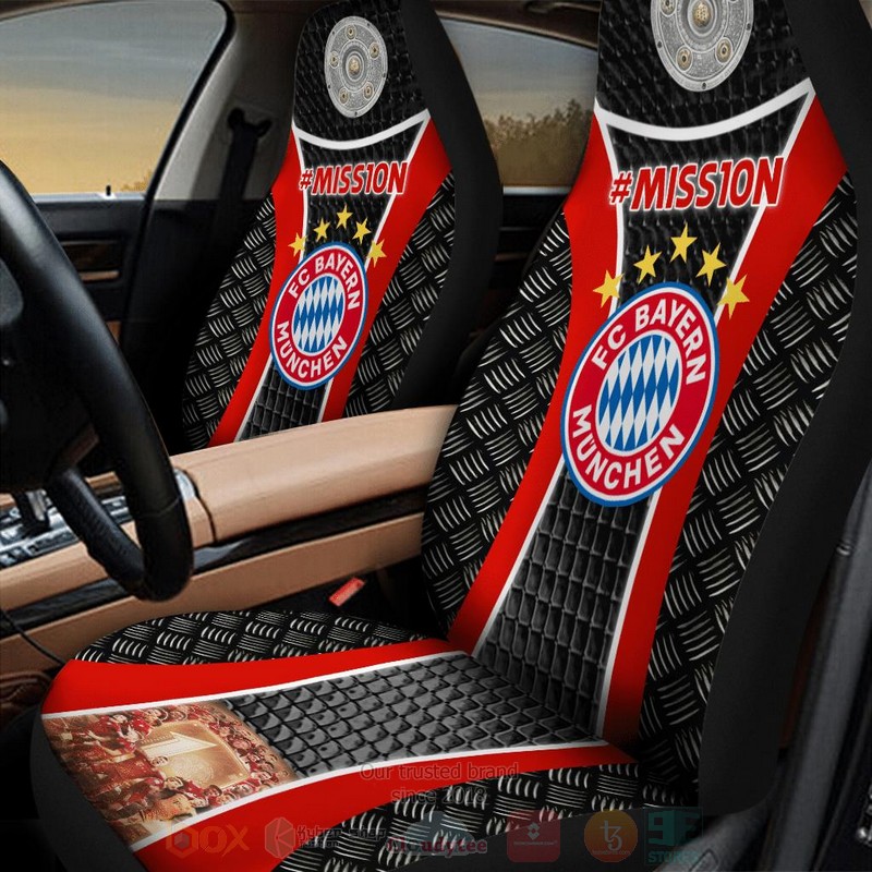 Mission Fc Bayern Munchen Red Black Car Seat Cover 1