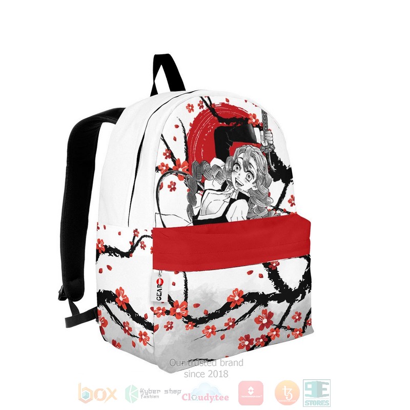 Mitsuri Kanroji Kimetsu White Anime Backpack 1