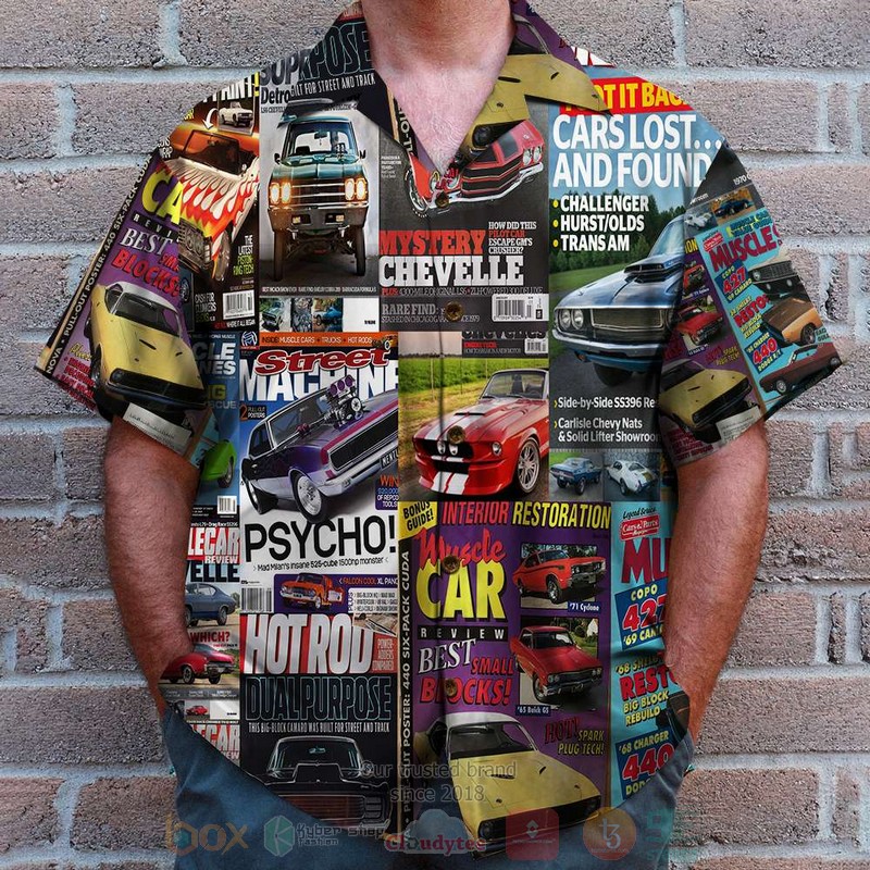 Muscle Car Magazine Hawaiian Shirt 1 2 3