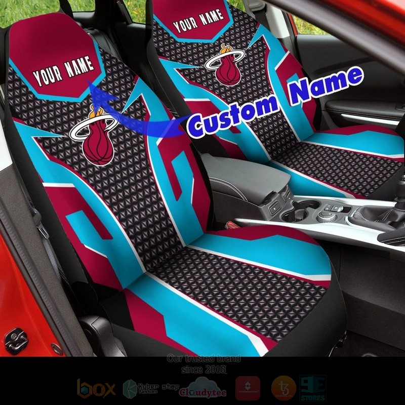 NBA Miami Heat Custom Name Car Seat Cover