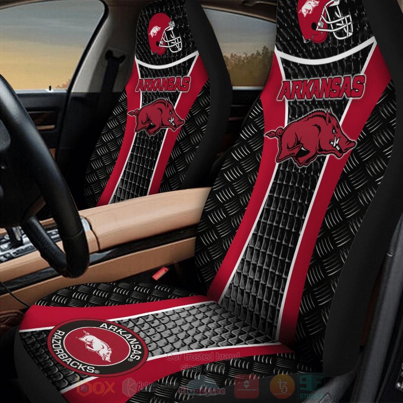 NCAA Arkansas Razorbacks basketball Black Red Car Seat Cover 1