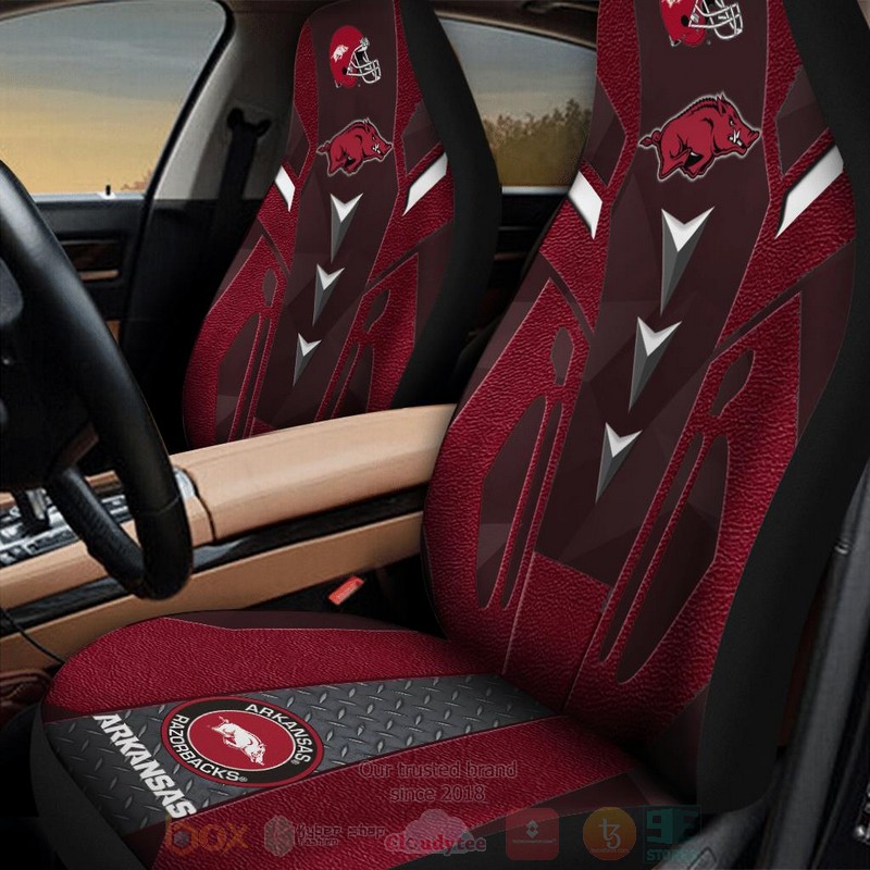 NCAA Arkansas Razorbacks basketball Dark Red Car Seat Cover 1