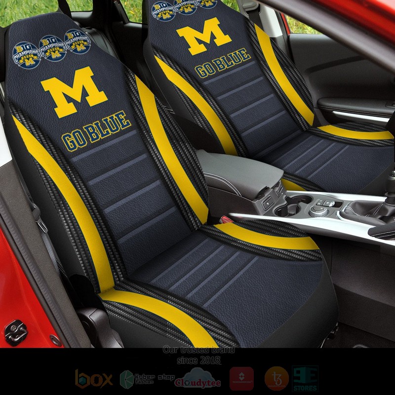 NCAA Michigan Wolverines Go Blue Custom Car Seat Cover