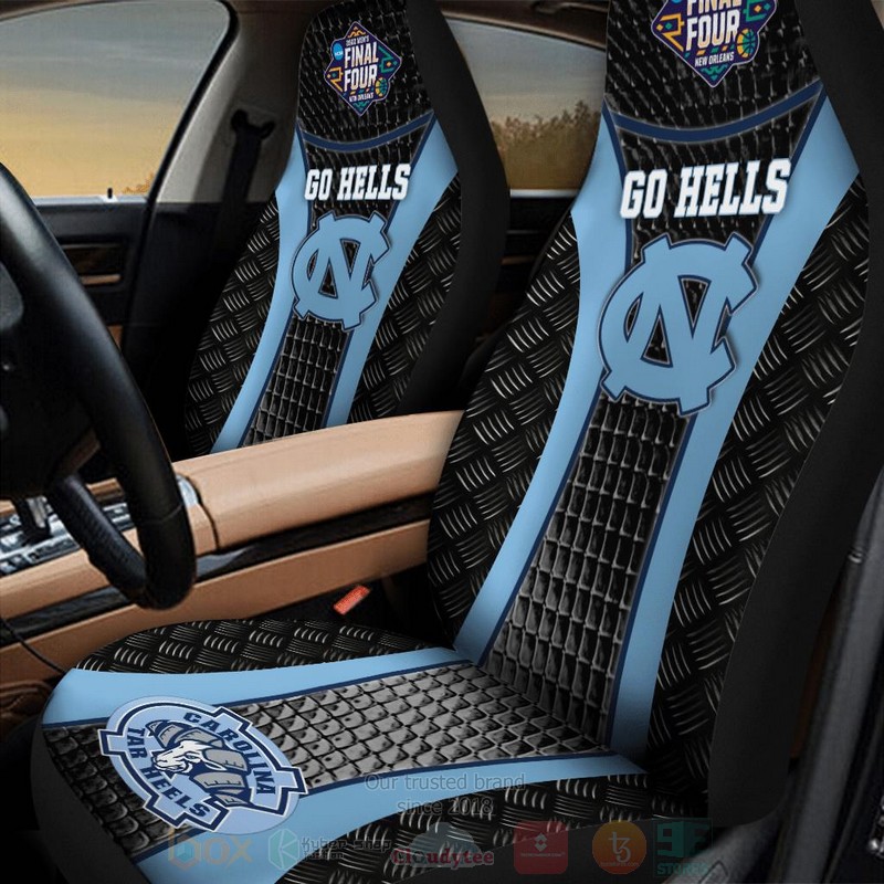 NCAA North Carolina Tar Heels Go Hells Light Blue Black Car Seat Cover 1