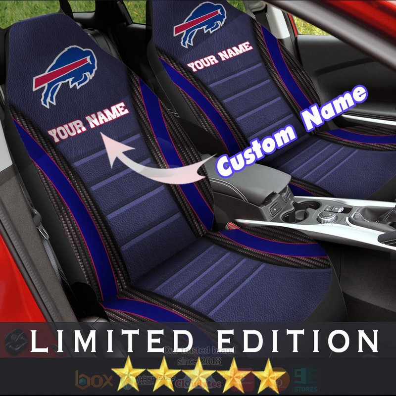 NFL Buffalo Bills Navy Custom Name Car Seat Cover