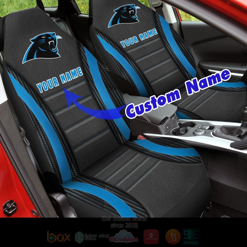 NFL Carolina Panthers Custom Name Car Seat Cover 1