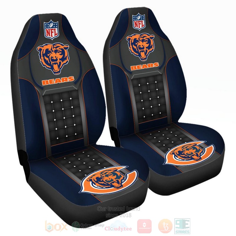 NFL Chicago Bears Black Navy Car Seat Cover 1