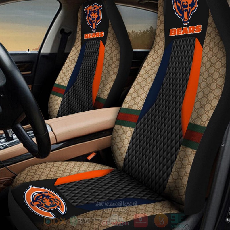 NFL Chicago Bears Black Car Seat Cover