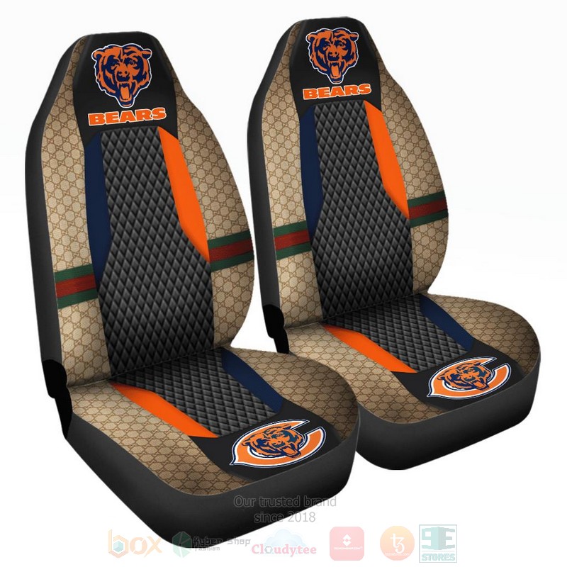 NFL Chicago Bears Black Car Seat Cover 1