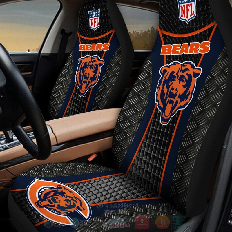 NFL Chicago Bears Navy Grey Car Seat Cover