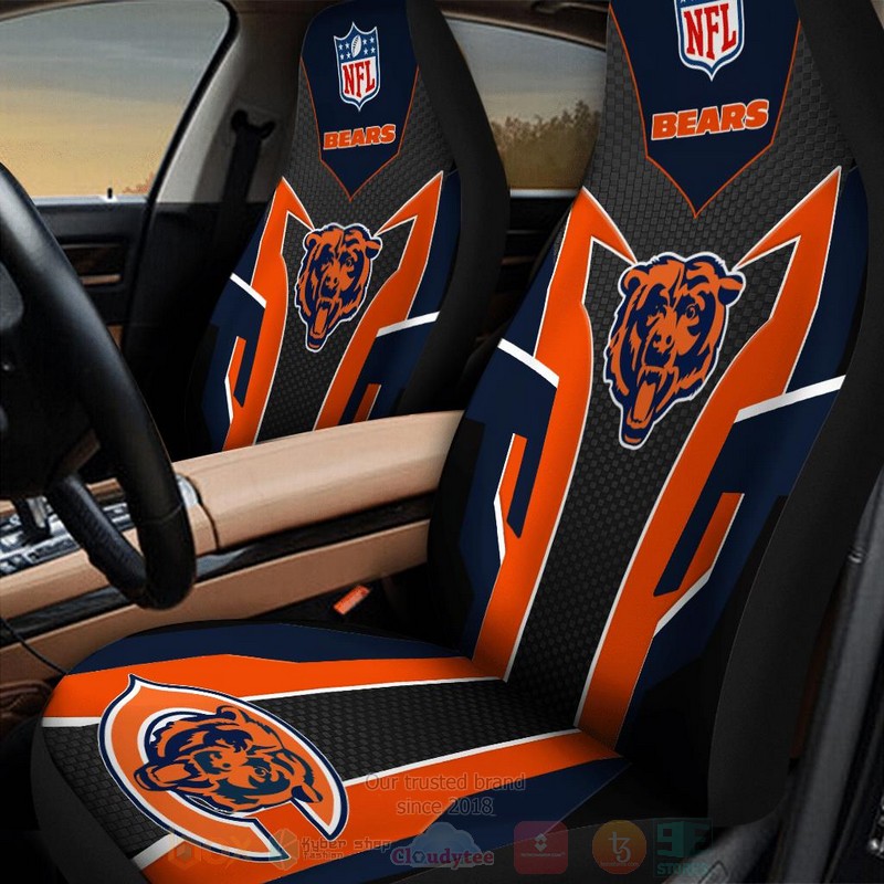 NFL Chicago Bears Orange Navy Car Seat Cover