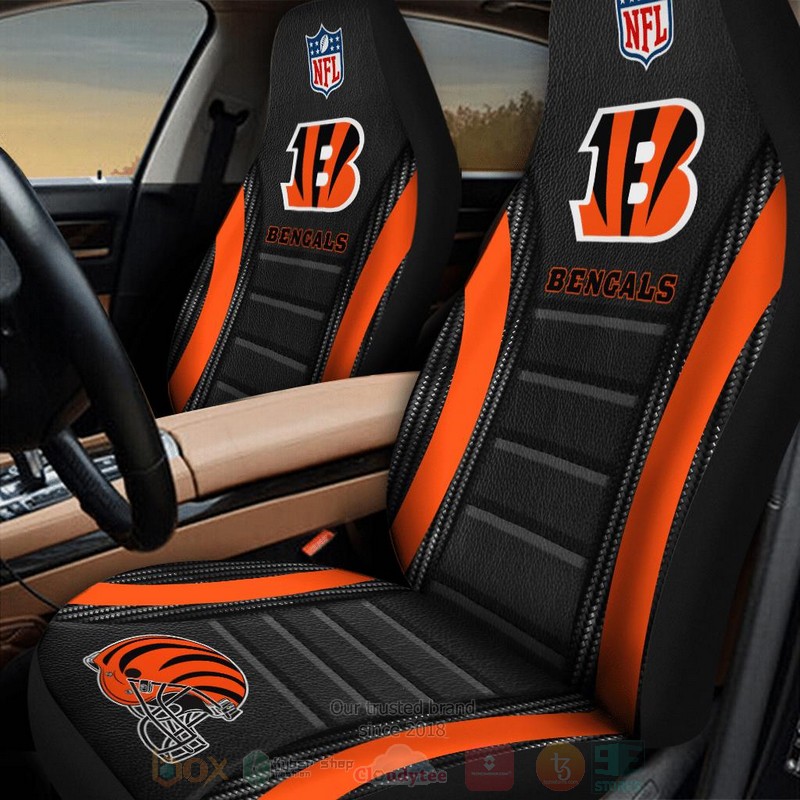 NFL Cincinnati Bengals Blacks Orange Car Seat Cover 1