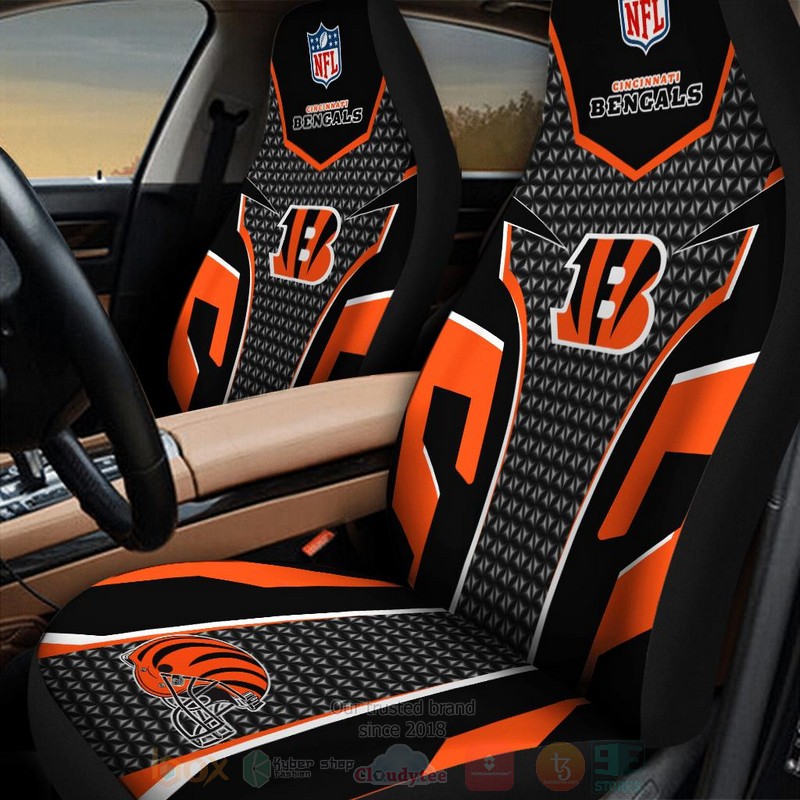 NFL Cincinnati Bengals Grey Orange Car Seat Cover