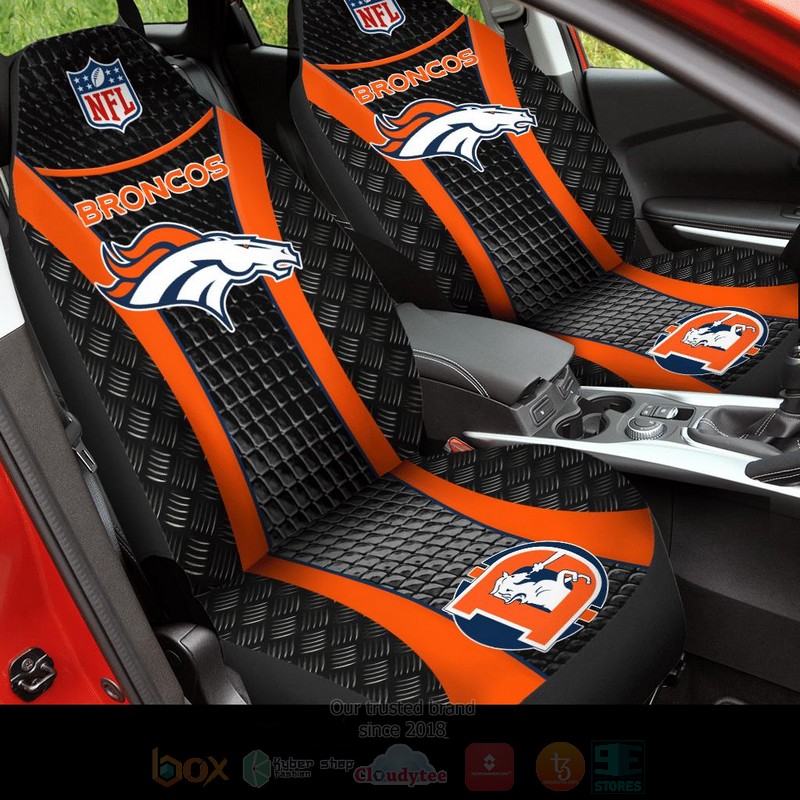 NFL Denver Broncos Black Car Seat Cover