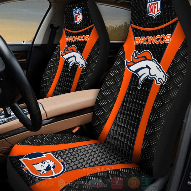 NFL Denver Broncos Black Car Seat Cover 1