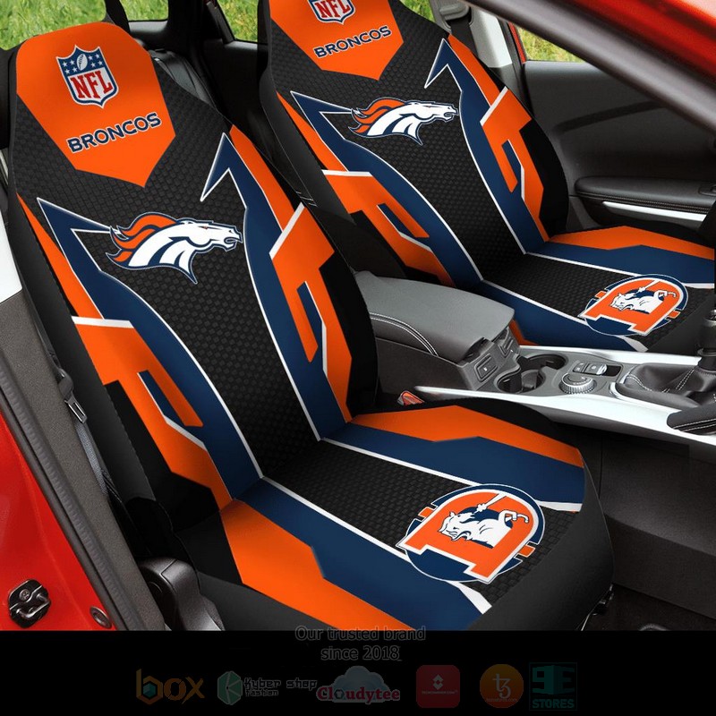NFL Denver Broncos Orange Black Car Seat Cover