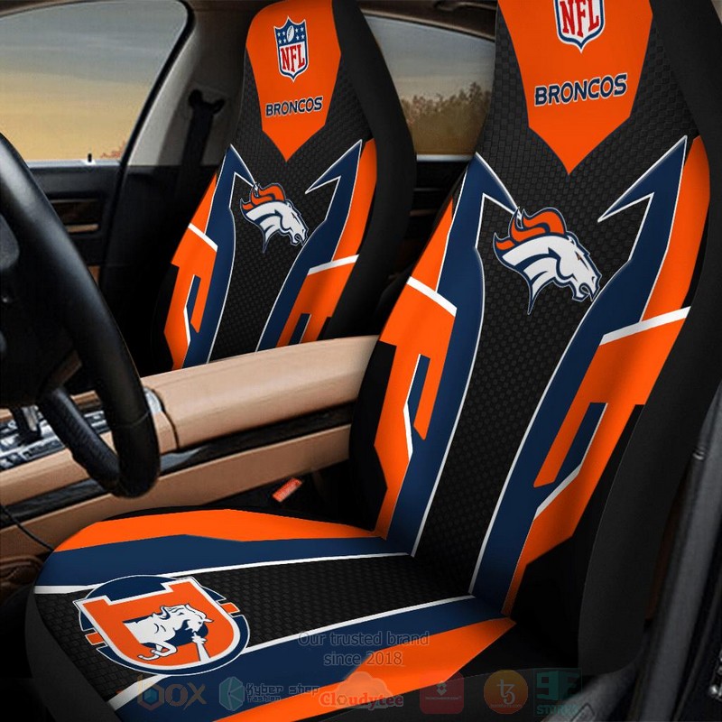 NFL Denver Broncos Orange Black Car Seat Cover 1