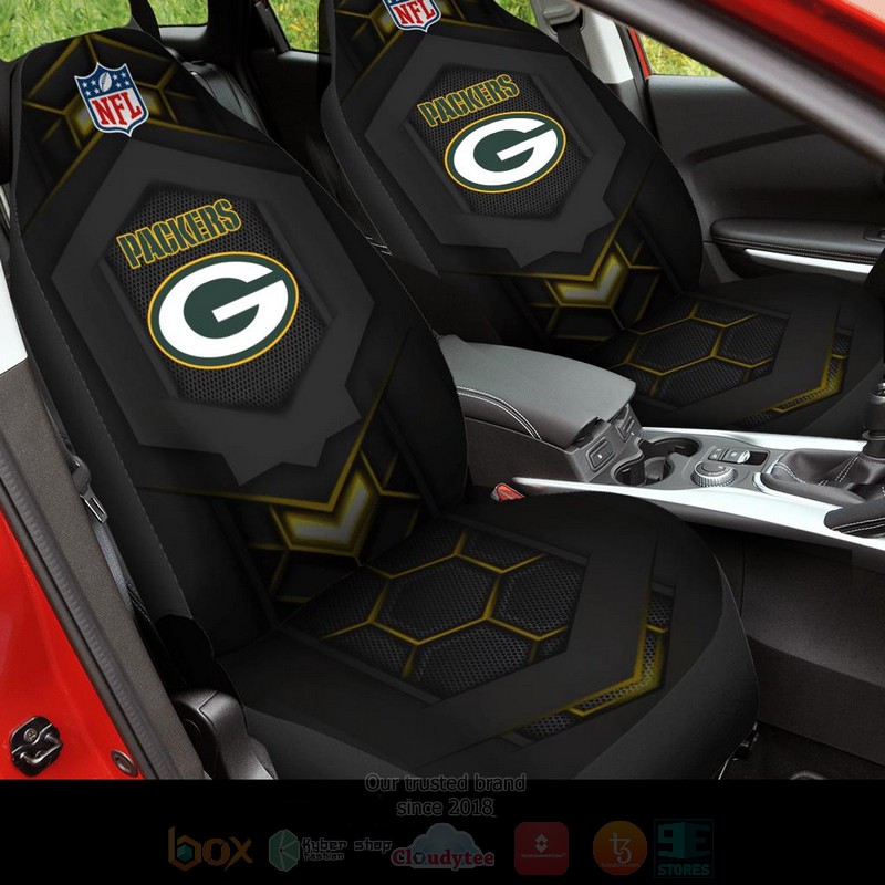 NFL Green Bay Packers Black Car Seat Cover