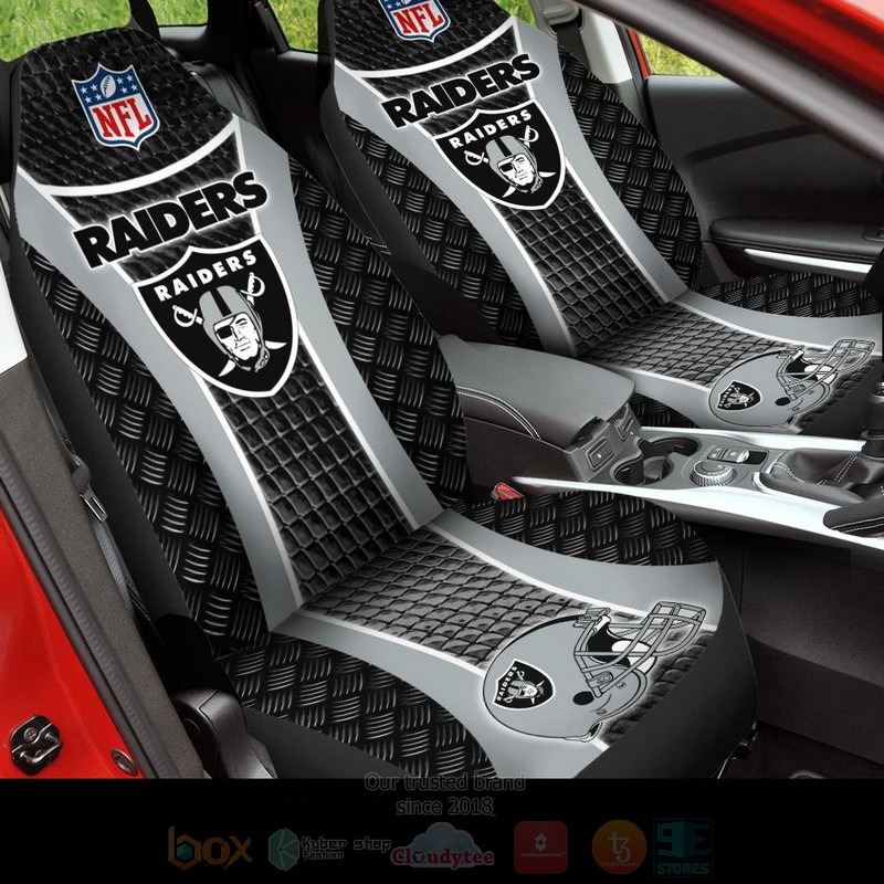 NFL Las Vegas Raiders Black Grey Car Seat Cover