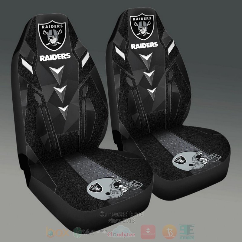 NFL Las Vegas Raiders Black Car Seat Cover 1