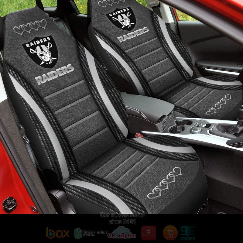 NFL Las Vegas Raiders Black Color Car Seat Cover