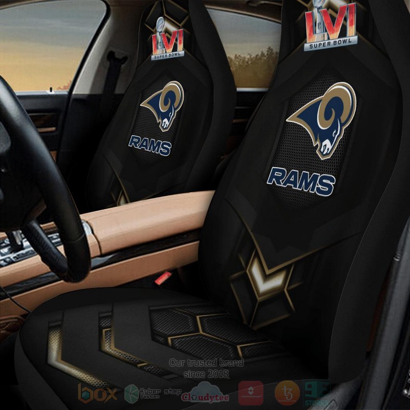 NFL Los Angeles Rams Black Car Seat Cover