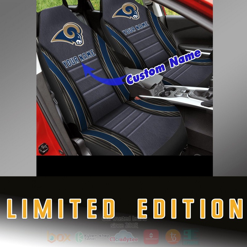 NFL Los Angeles Rams Custom Name Car Seat Cover 1