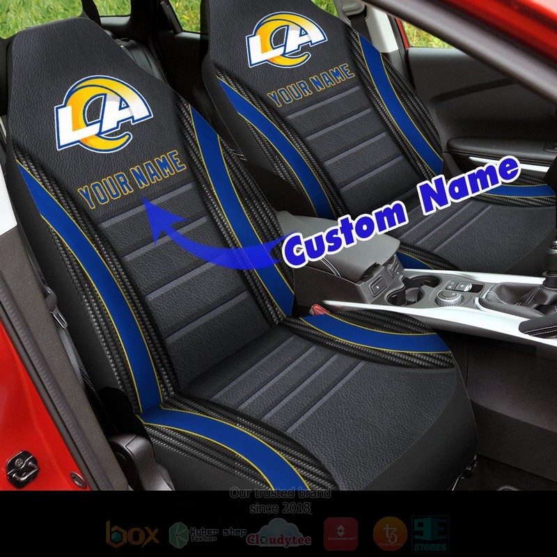 NFL Los Angeles Rams Custom Name Car Seat Cover 1 2 3 4