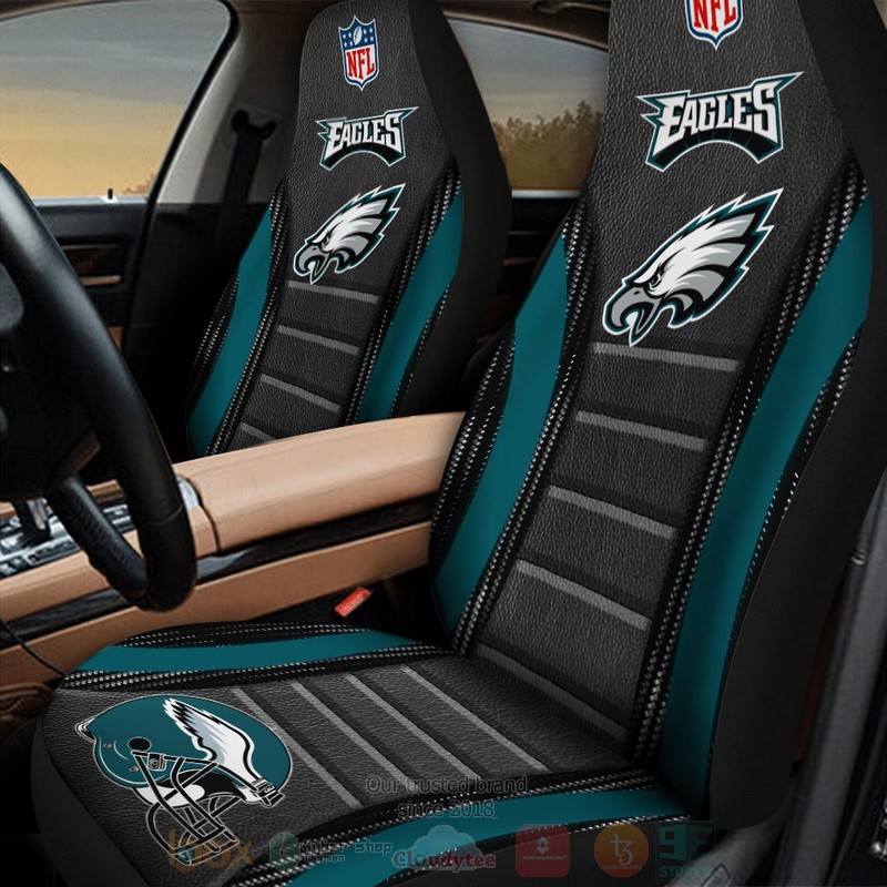 NFL Philadelphia Eagles Black Car Seat Cover 1