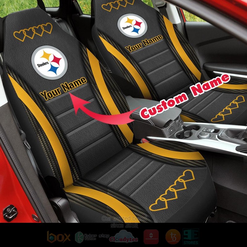 NFL Pittsburgh Steelers Custom Name Car Seat Cover