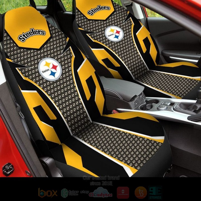 NFL Pittsburgh Steelers Yellow Car Seat Cover 1