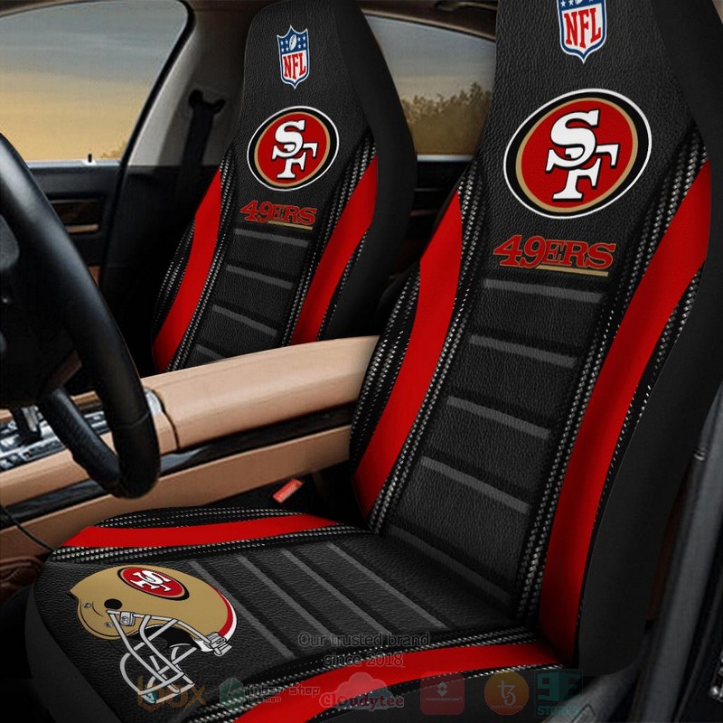 NFL San Francisco 49ers Black Car Seat Cover 1