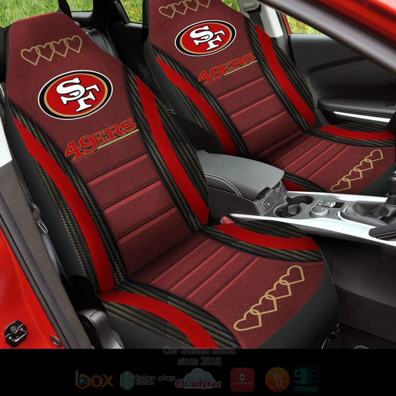 Details about   2020 San Francisco 49ers 2Pcs Car Seat Cover Personalized Nonslip Seat Protector 