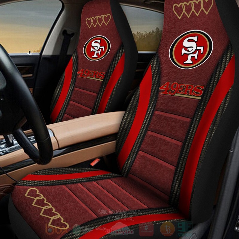 NFL San Francisco 49ers Full Red Car Seat Cover 1