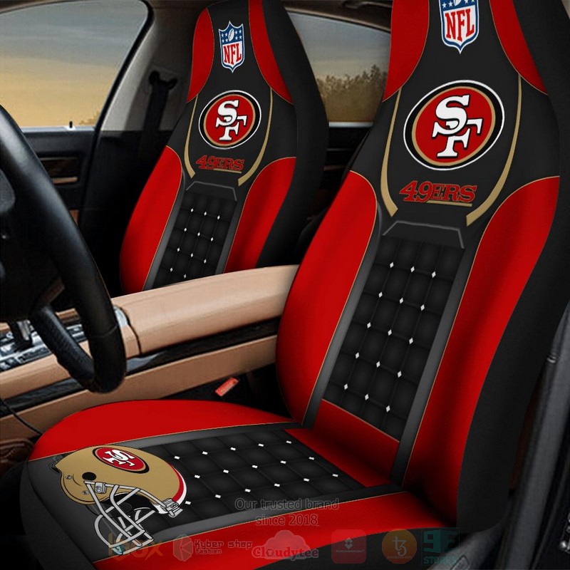 NFL San Francisco 49ers Red Black Car Seat Cover 1