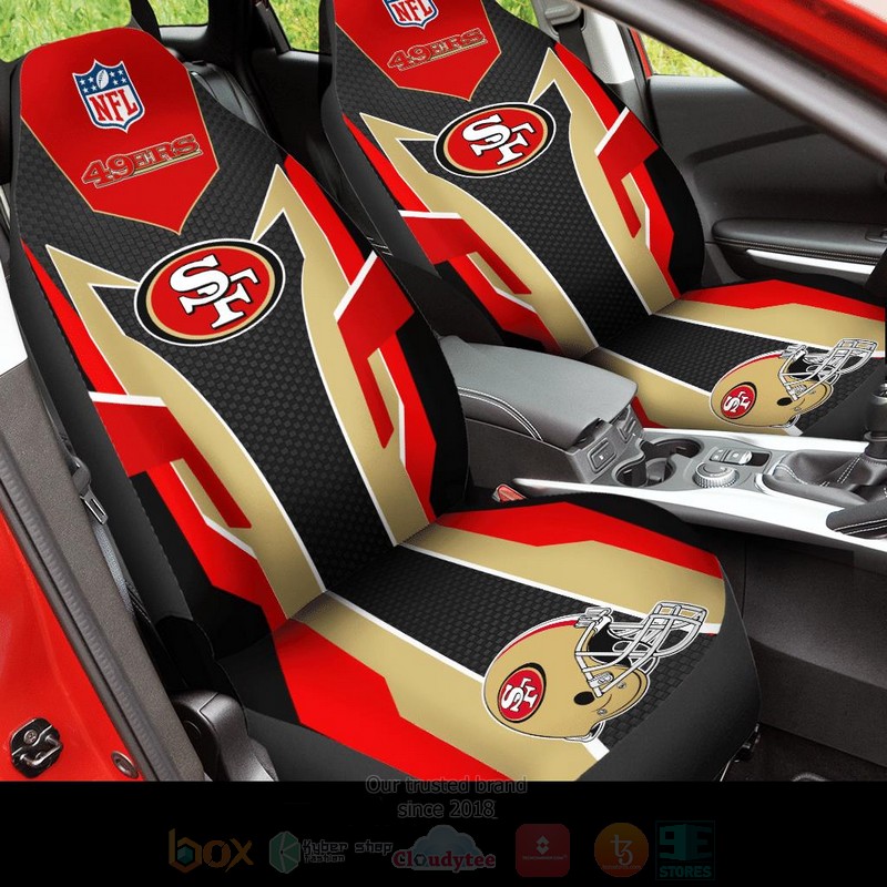 NFL San Francisco 49ers Red Cream Car Seat Cover