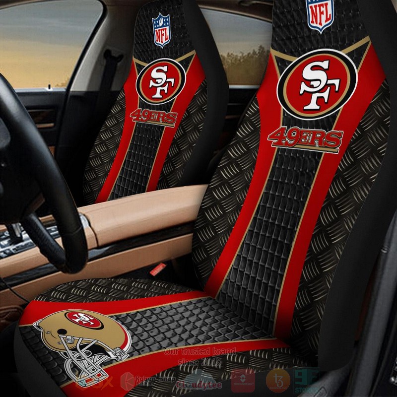 NFL San Francisco 49ers Red Grey Car Seat Cover 1