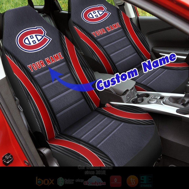 NHL Montreal Canadiens Custom Name Car Seat Cover 1
