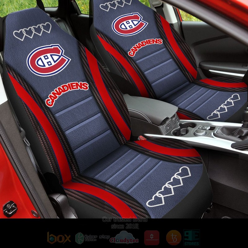 NHL Montreal Canadiens Red Grey Car Seat Cover 1