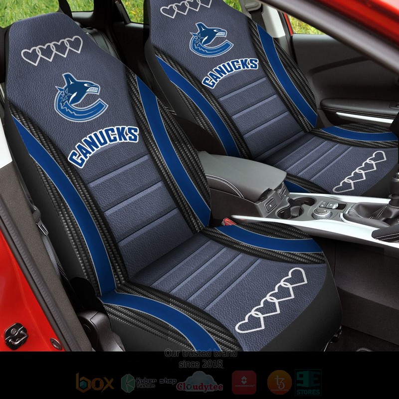 NHL Vancouver Canucks Grey Car Seat Cover 1