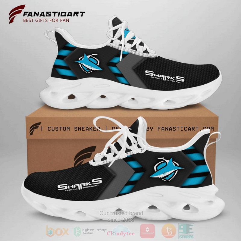 NRL Cronulla Sutherland Sharks Clunky Max Soul Shoes 1 2