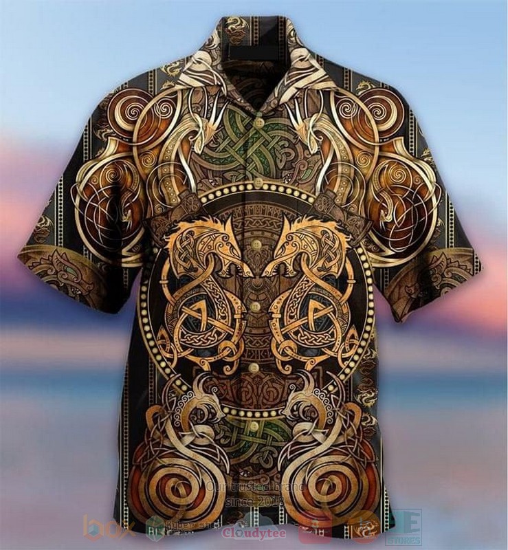 Dragon Viking Short Sleeve Hawaiian Shirt