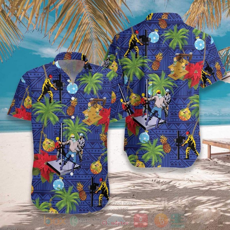 Oil Field Life Short Sleeve Hawaiian Shirt