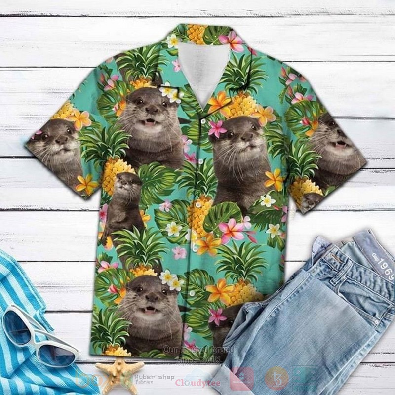Otter Fruit Short Sleeve Hawaiian Shirt