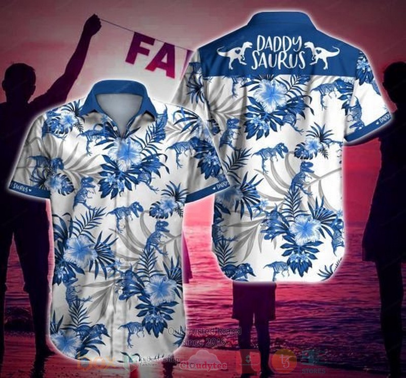 Daddy Saurus Short Sleeve Hawaiian Shirt