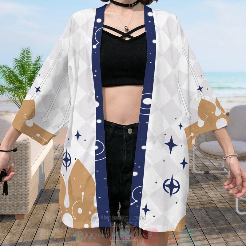 Paimon Genshin Impact Inspired Kimono 1 2 3 4