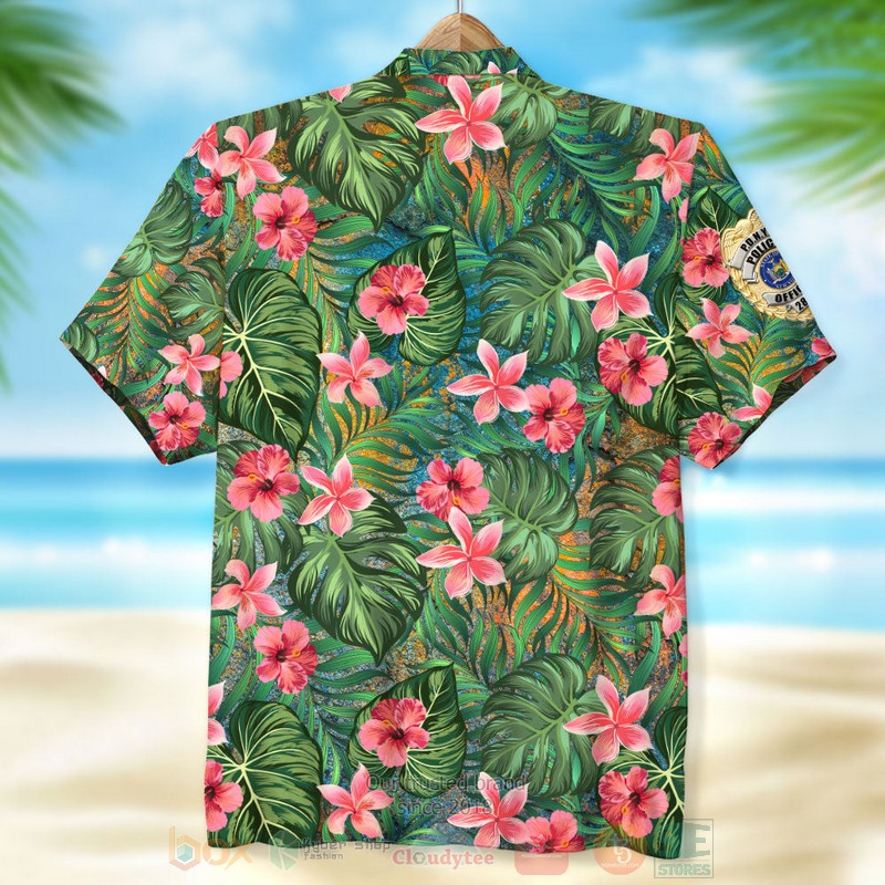 Police Badge Floral Hawaiian Shirt 1 2 3