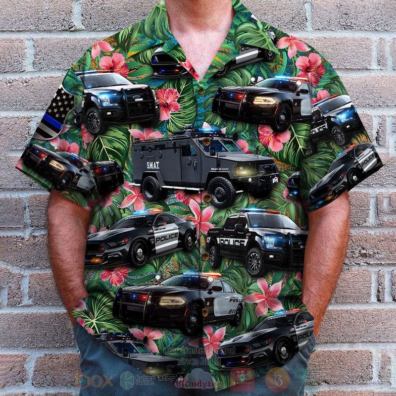 Police Vehicles Hawaiian Shirt 1 2 3