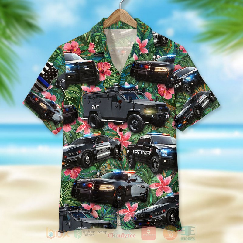 Police Vehicles Hawaiian Shirt 1 2 3 4