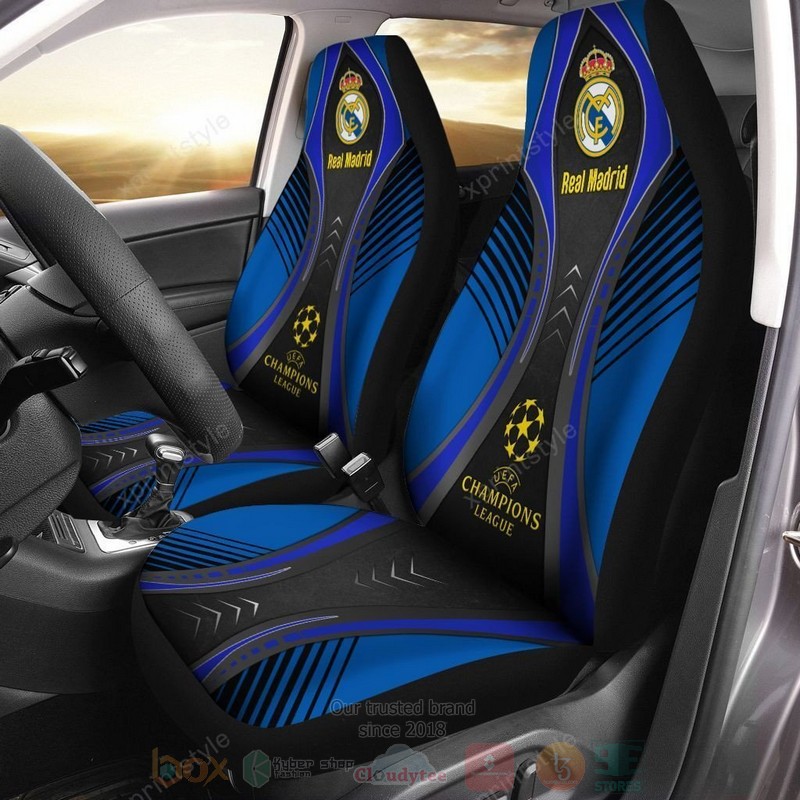 Real Madrid Blue Car Seat Cover